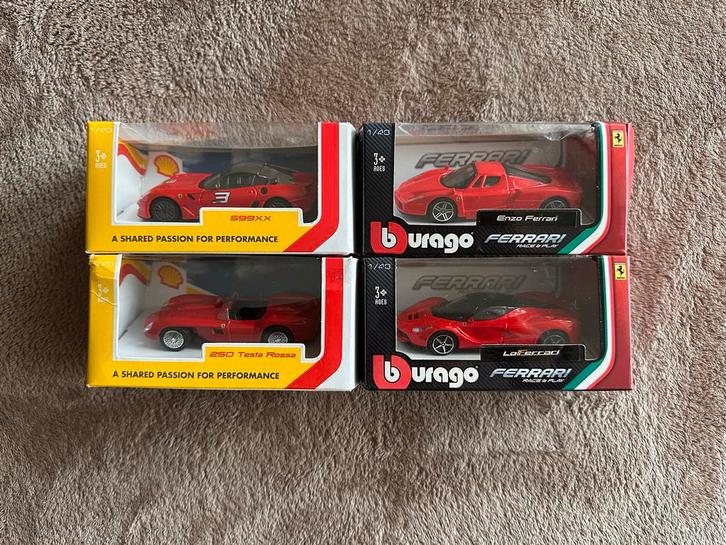 Bburago Ferrari Modellen - 4 Stuks, Hobby en Vrije tijd, Modelauto's | 1:18, Nieuw, Auto, Bburago, Ophalen of Verzenden