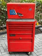 Vintage 70’tige jaren Snapon gereedschapswagen met topkist, Auto diversen, Autogereedschap, Ophalen, Gebruikt