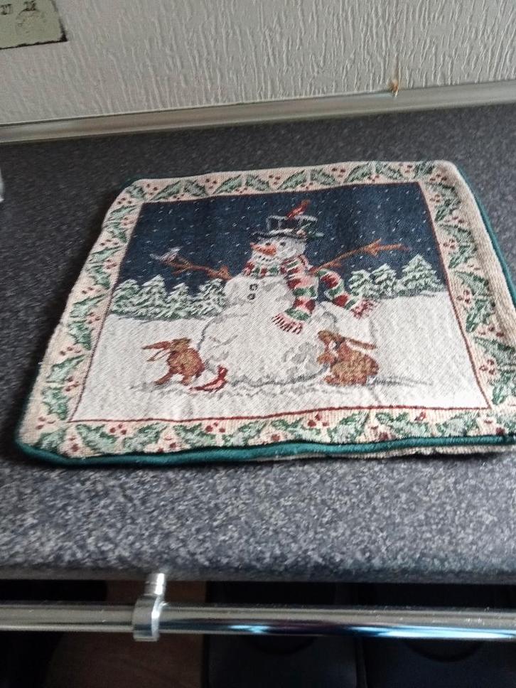 KERST:3 prachtige vintage gobelin kussenhoesjes met rits., Huis en Inrichting, Woonaccessoires | Kussens, Zo goed als nieuw, Overige kleuren