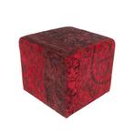 Louis de Poortere Vintage Cube poef Red, Nieuw, Stof, Vintage, 50 tot 75 cm