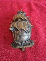 Antieke zware bronzen deurklopper zeilschip, Antiek en Kunst, Ophalen of Verzenden