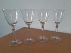 Peervormige Kristal wijnglazen met goudkleurige bol, Glas of Glazen, Ophalen of Verzenden, Overige stijlen, Glas