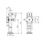 Steunpoot kantelbaar flens 42mm 1300 kg SW 19 zeskant, Ophalen of Verzenden, NB, NB, NB