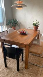 Hardhouten eettafel in uitstekende staat, Ophalen, 100 tot 150 cm, 50 tot 100 cm, Zo goed als nieuw