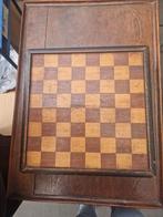 Vintage schaak-, dam- en backgammon bord, Een of twee spelers, Ophalen, Gebruikt