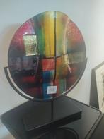 Design vaas op standaard. Diameter 30 cm glas, Overige kleuren, Nieuw, Ophalen of Verzenden, Glas