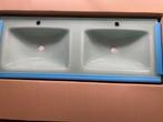 Dubbele glazen aquamarijn wastafel 120 x 46 x 1,4, Doe-het-zelf en Verbouw, Ophalen, Nieuw, Glas, Wastafel