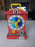 Fisher Price leer klok met werkend geluid, 998, 1960,, Kinderen en Baby's, Speelgoed | Fisher-Price, Ophalen of Verzenden, Zo goed als nieuw