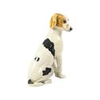 Vintage Honden Beeld Sculptuur Craquelé Keramiek Italy 31cm, Verzamelen, Beelden en Beeldjes, Ophalen of Verzenden, Gebruikt, Dier