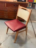 Vintage stoelen, Vier, Gebruikt, Ophalen of Verzenden, Bruin