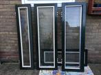 Uitzetramen hardhout  incl. dubbel glas, Gevelraam of Ruit, Gebruikt, Minder dan 80 cm, Ophalen of Verzenden