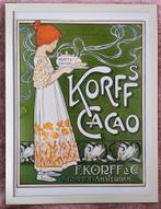 [Poster in Frame] KORFF'S CACAO Jugendstil Art Nouveau |, Nieuw, Verzenden