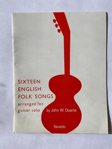 Gitaarboek - sixteen english folk songs beschikbaar voor biedingen