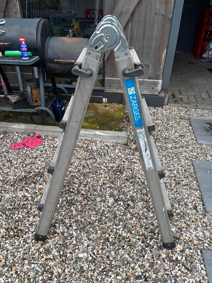 Zarges Variomax Ladder - Werkhoogte 4.20m, Doe-het-zelf en Verbouw, Ladders en Trappen, Gebruikt, Ladder, 4 meter of meer, Opvouwbaar of Inschuifbaar