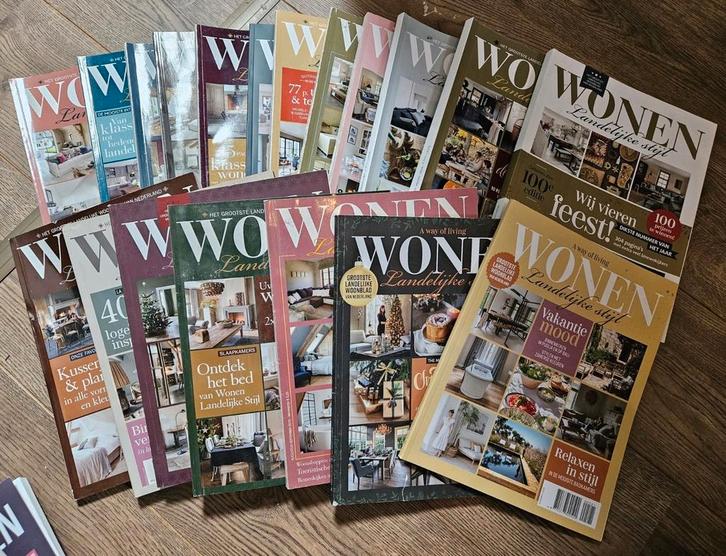 20x tijdschrift Wonen Landelijke Stijl en 8 extra edities, Boeken, Tijdschriften en Kranten, Zo goed als nieuw, Overige typen