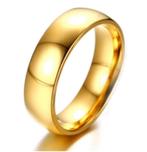 Stalen met 18k goud verguld trouw heren ring, Sieraden, Tassen en Uiterlijk, Ringen, 20 of groter, IJzer of Staal, Heer, Nieuw