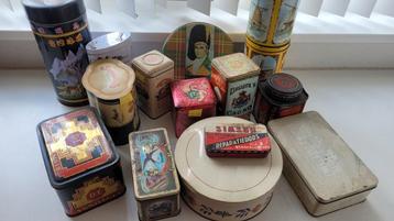 diverse vintage opberg blikken beschikbaar voor biedingen