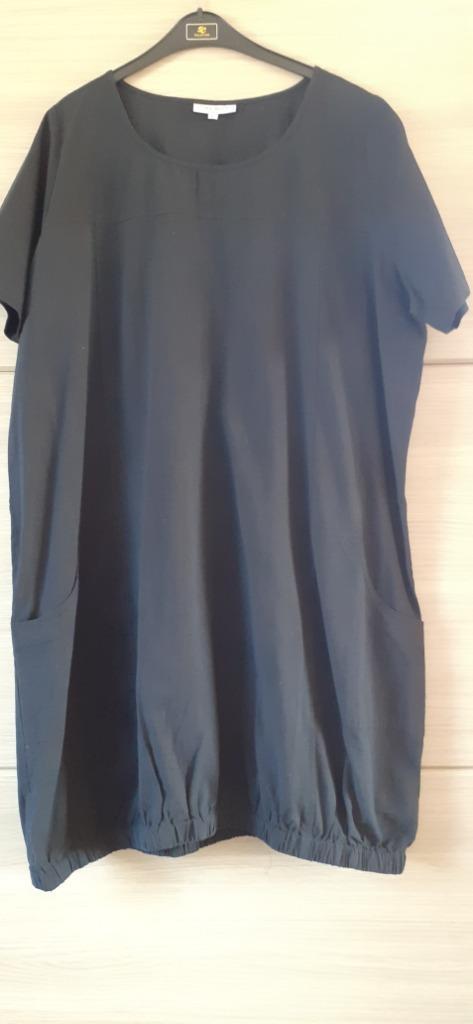 Nieuw zwart [katoen] jurkje maat L 50=52 van Zhenzi, Kleding | Dames, Grote Maten, Nieuw, Jurk, Zwart, Ophalen of Verzenden
