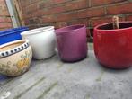 Diverse grote bloempotten voor binnen, Tuin en Terras, Ophalen, Rond, Binnen, Zo goed als nieuw