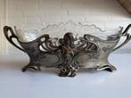Jugendstil Schaal met Glazen Binnenschaal, Ophalen of Verzenden