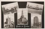 ZIERIKZEE Poorten Stadhuis Veerboot Toren Groeten 1955, Verzamelen, Verzenden, 1940 tot 1960, Gelopen, Zeeland
