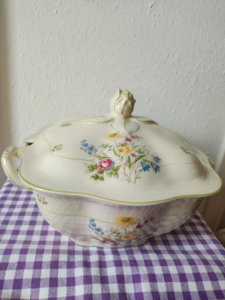 Prachtige antieke dekschaal van 'Plazuid 't Vliegend Hert', Antiek en Kunst, Antiek | Schalen, Verzenden