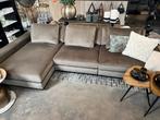 Ptmd Block sofa Juke 12 velvet taupe showmodel sale bankstel, Nieuw, 300 cm of meer, Stof, 75 tot 100 cm