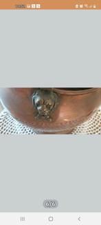 Antieke koperen kolenkit met bronzen details, Antiek en Kunst, Antiek | Koper en Brons, Ophalen of Verzenden, Koper