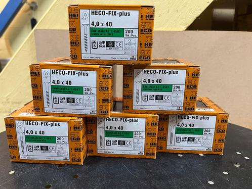 HECO FIX plus schroeven RVS 4.0 x 40 mm Torx 200 stuks NIEUW, Hobby en Vrije tijd, Knutselen, Nieuw, Materiaal, Ophalen of Verzenden