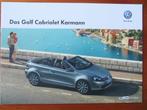Volkswagen Golf Cabriolet Karmann (mei 2014), Ophalen of Verzenden, Nieuw, Volkswagen