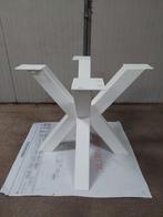 Dubbel x matrix poot wit gepoedercoat, Ophalen, Nieuw, Metaal, Tafelpoot