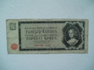 1386. Bohemia & Moravia, 50 kronen 1940 Vrouw. beschikbaar voor biedingen