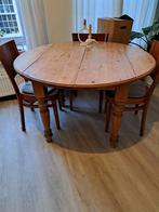 Ronde uitschuifbare eettafel - 4 persoons (excl. stoelen), Huis en Inrichting, Tafels | Eettafels, Ophalen, Gebruikt, Rond, Vier personen