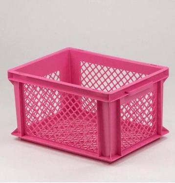 Fietskrat, krat van Lastpak, roze, 40x30x22cm beschikbaar voor biedingen