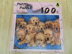Lieve puzzel met afbeelding labrador honden pups (100 st.), Ophalen of Verzenden, Meer dan 50 stukjes, Zo goed als nieuw, 4 tot 6 jaar