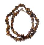 Splitketting Tijgeroog Lengte circa 45 cm, Verzenden, Mineraal