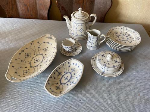 Blau saks Koffieset Botervloot schalen, Antiek en Kunst, Antiek | Servies los, Ophalen