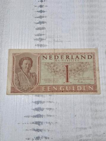 Oud Nederlands 1 Gulden Muntbiljet  1949 beschikbaar voor biedingen