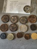 15 oude penningen, Postzegels en Munten, Penningen en Medailles, Overige materialen, Ophalen of Verzenden