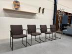 4 Nieuw Leolux Talos eetkamerstoel Feltwool bruin Stoel, Huis en Inrichting, Stoelen, Leolux, Bruin, Nieuw, Ophalen of Verzenden