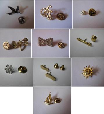 Diverse broche / pin fiets vogel sneeuwvlok zon zeilboot beschikbaar voor biedingen