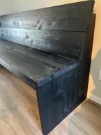 Zwarte houten bank 180cm, Huis en Inrichting, Ophalen, Gebruikt, Minder dan 75 cm, 150 tot 200 cm