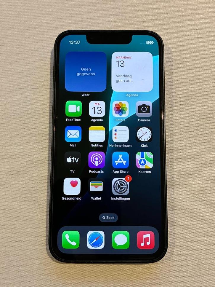 Apple iPhone 13 mini, 128GB Zwart + MOUS Case, Telecommunicatie, Mobiele telefoons | Apple iPhone, Gebruikt, 128 GB, Zonder abonnement