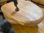 Salontafel organische vorm Mangohout Draaibaar 100x80 kabo, Ophalen, 100 tot 150 cm, Nieuw, 50 tot 100 cm