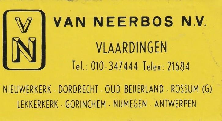 Sticker bouw van Neerbos Vlaardingen, Verzamelen, Stickers, Zo goed als nieuw, Bedrijf of Vereniging, Verzenden