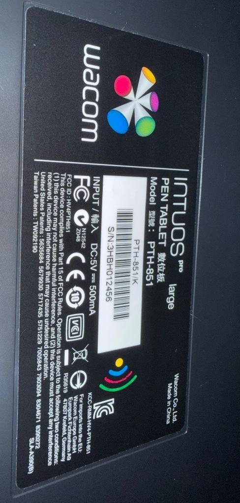 Te koop Wacom Intuos Pro Large tekentablet, Computers en Software, Tekentablets, Gebruikt, Bedraad, Multi-touch, Ophalen