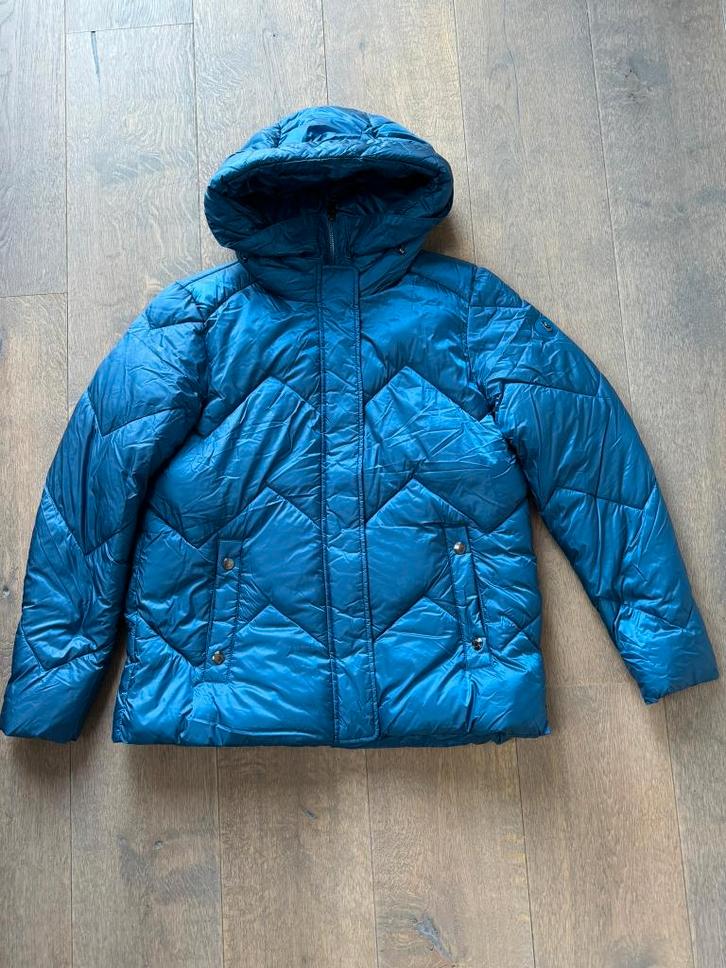 272 Dames winterjas maat 38, Kleding | Dames, Jassen | Winter, Zo goed als nieuw, Maat 38/40 (M), Blauw, Ophalen of Verzenden