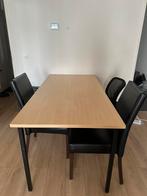 Tafel + Stoelen Set In Zeer Goede Staat, Ophalen, Gebruikt, Zwart, Vier