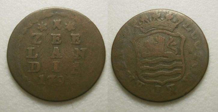 5] Zeeland Duit 1793    , Postzegels en Munten, Munten | Nederland, Losse munt, 1 cent, Vóór koninkrijk, Ophalen of Verzenden