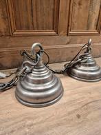 Set van 2 industriële hanglampen, Ophalen, Gebruikt, Metaal, Minder dan 50 cm